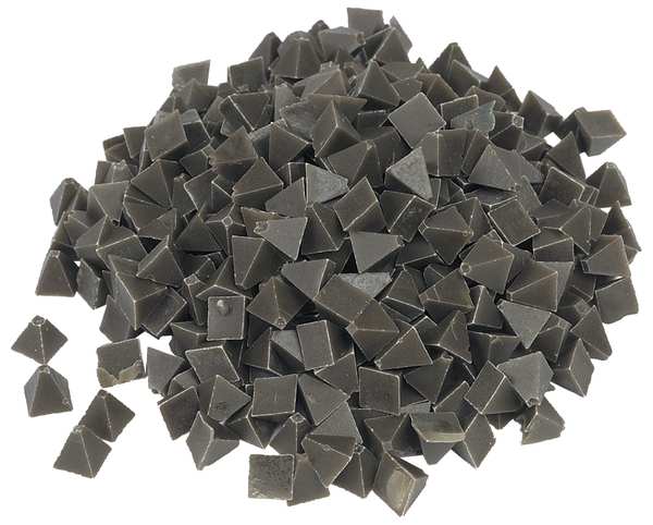 Plastic Media, Pyramid, Brown, 1/4