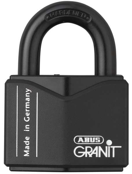 Keyed Padlock, Open, Rectangular Hardened Steel Body, Hardened Steel Shackle, 1 1/8 in W