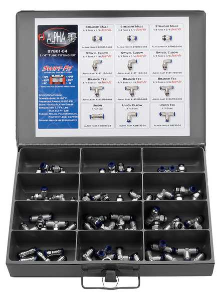 PTC Fittings Kit, 60 Pieces, 8mm Size