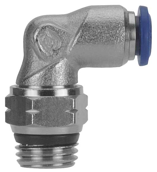 Male Swivel 90 D Elbow, Brass, 3/8 In, Pk5