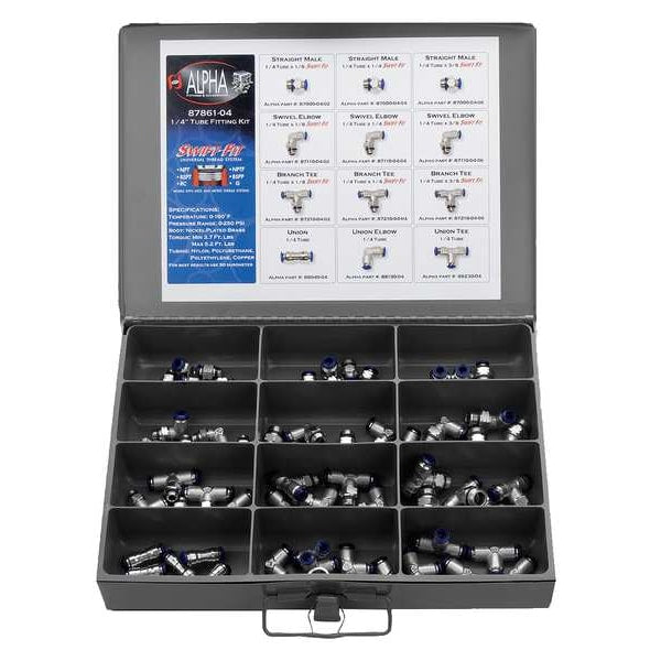PTC Fittings Kit, 36 Pieces, 1/2 In Size