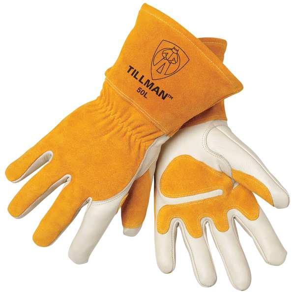 MIG Welding Gloves, Cowhide Palm, M, PR