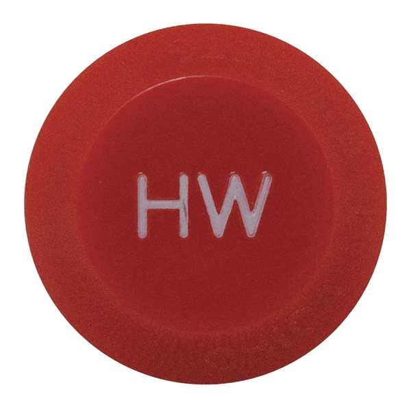 Button, Hot Water, Plastic, For Use With 204-4-Arm Handles