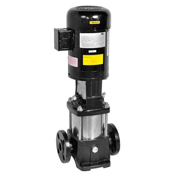 Multi-Stage Booster Pump, 1 1/2 hp, 208 to 240/480V AC, 3 Phase, 1-1/4 in Flanged Inlet Size
