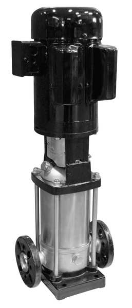 Multi-Stage Booster Pump, 2 hp, 120/208 to 240V AC, 1 Phase, 1-1/4 in Flanged Inlet Size, 11 Stage