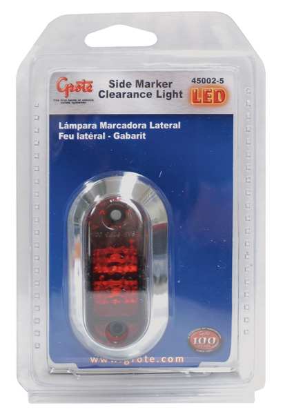 Side Marker Lamp, LED, 2-1/2 In, Red