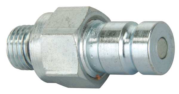 Hydraulic Quick Connect Hose Coupling, Steel Body, Push-to-Connect Lock, 7/16