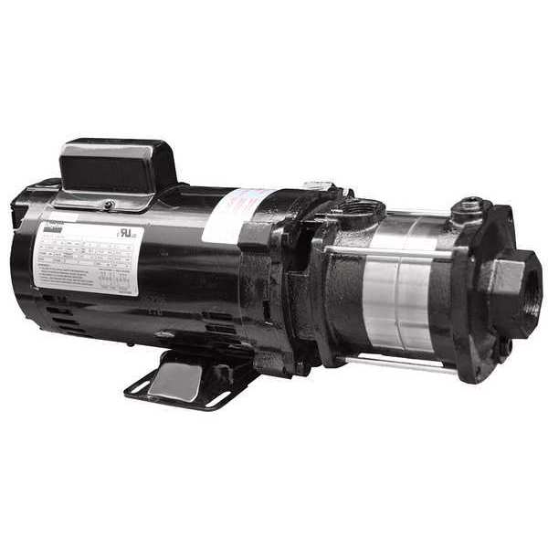 Multi-Stage Booster Pump, 1/3 hp, 120/240V AC, 1 Phase, 3/4 in NPT Inlet Size, 3 Stage
