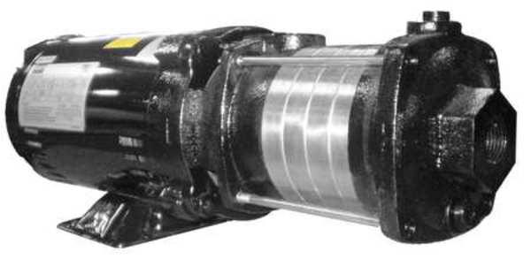 Multi-Stage Booster Pump, 3/4 hp, 208 to 240/480V AC, 3 Phase, 3/4 in NPT Inlet Size, 5 Stage