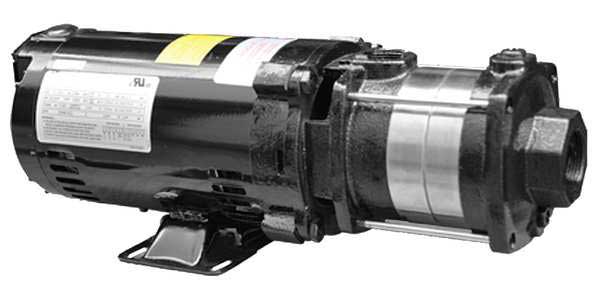 Multi-Stage Booster Pump, 1 hp, 208 to 240/480V AC, 3 Phase, 1-1/4 in NPT Inlet Size, 3 Stage