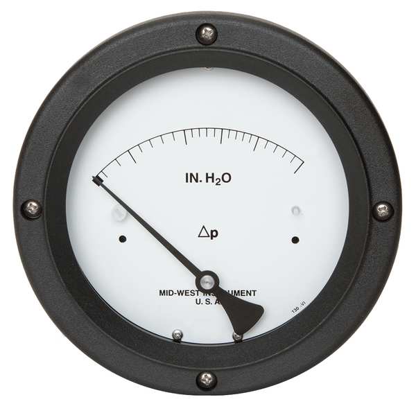 Pressure Gauge, 0 to 15 In H2O