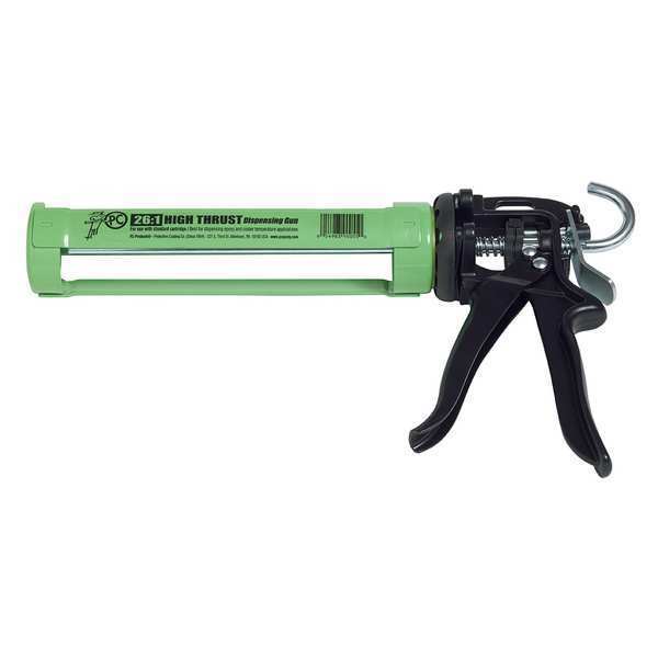 Caulk Gun, Green, Steel, 8 oz