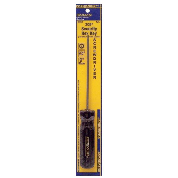 Tamper Resistant Hex Screwdriver 3/32 in Round