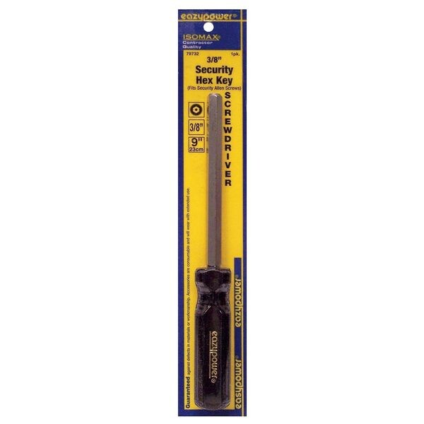 Tamper Resistant Hex Screwdriver 3/8 in Round