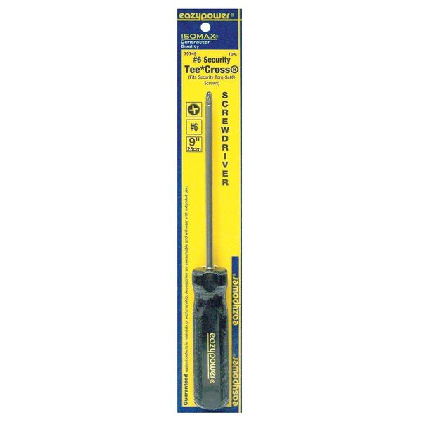 Tamper Resistant Torq-Set Screwdriver #6 Round
