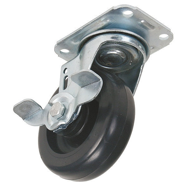 Swivel Plate Castr, Polyolfin, 5 in, 220 lb