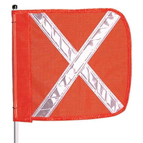 Warning Whip, HD, 5 Ft, Includes X Flag