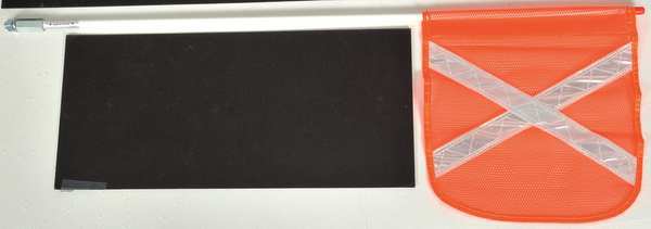 Warning Whip, HD, 3 Ft, Includes X Flag