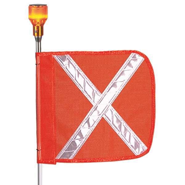 Warning Whip, HD, 10 Ft, X Flag and Socket