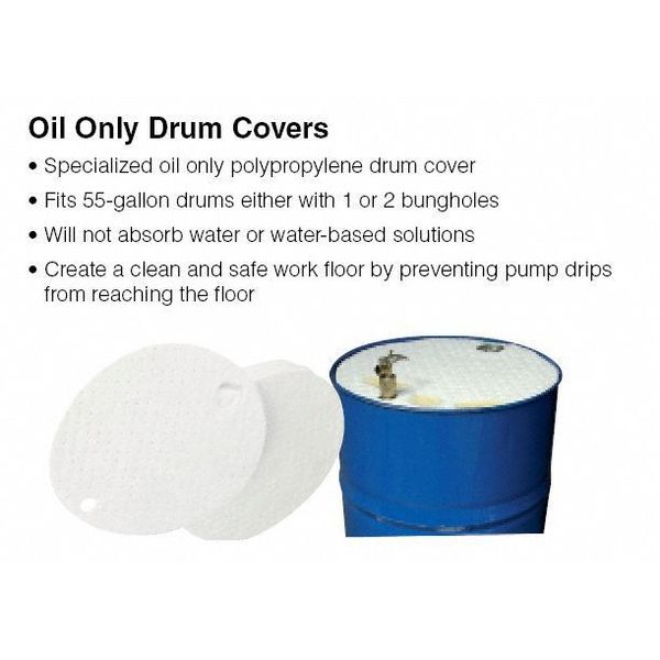 Sorbents, 6 gal/pk, 30 oz/pad, Oil Absorbed, White, Polypropylene, 25 PK