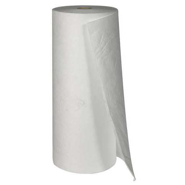 Sorbents, 44 gal. Oil Absorbed, White, Polypropylene