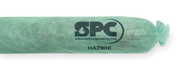 Sorbents, 12 gal/pk; 1 gal/sock, Harsh Chemicals Absorbed, Green, Polypropylene, 12 PK