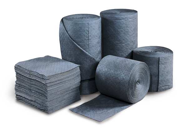Sorbents, 49 gal. Universal Absorbed, Gray, Polypropylene