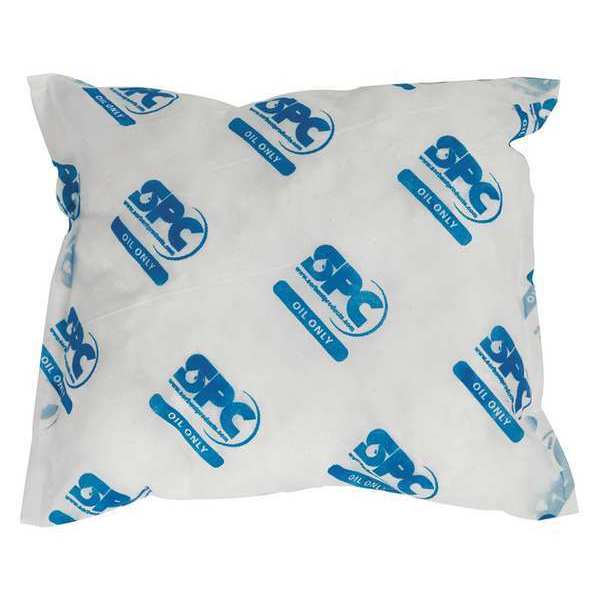 Sorbents, 28 gal/pk; 1.75 gal/pillow, Oil Absorbed, White, Polypropylene, 16 PK
