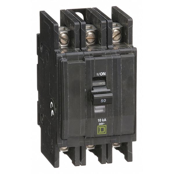 Miniature Circuit Breaker, 50 A, 120/240V AC, 3 Pole, Surface/DIN Rail Mounting Style, QOU Series