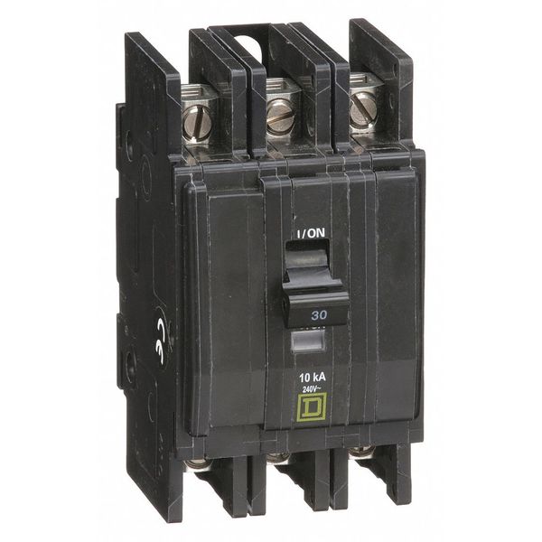 Miniature Circuit Breaker, 30 A, 120/240V AC, 3 Pole, Surface/DIN Rail Mounting Style, QOU Series