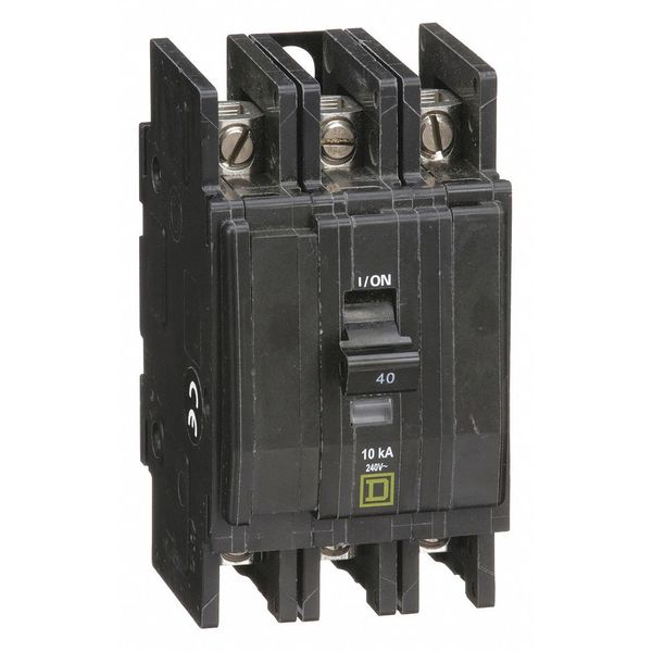 Miniature Circuit Breaker, 40 A, 120/240V AC, 3 Pole, Surface/DIN Rail Mounting Style, QOU Series