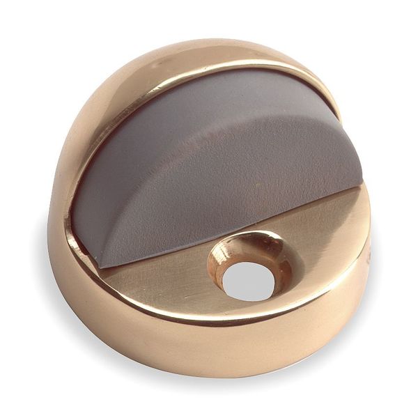 Dome Door Stop, Solid Brass, 1-1/4