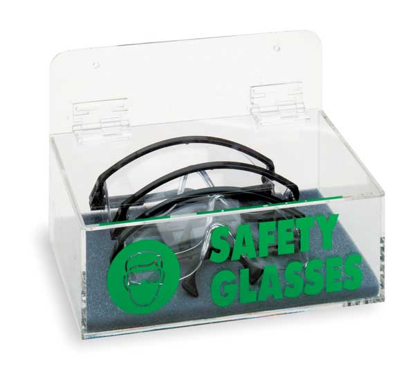 Prot Eyewear Disp W/ Lid, Tray, Clr, Acryl