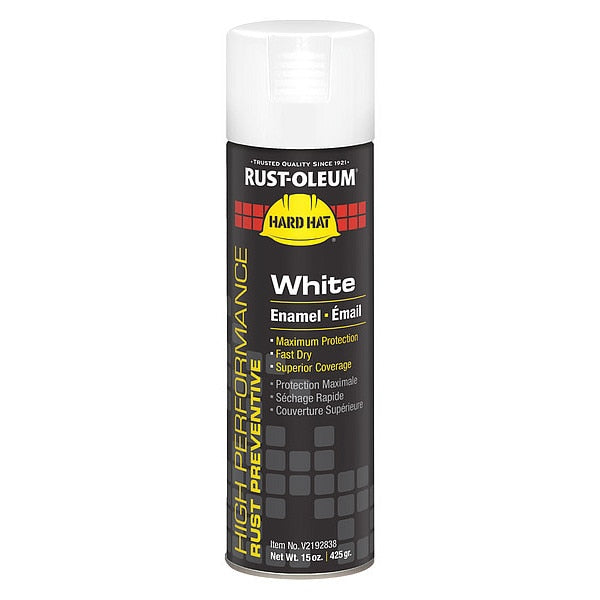 Rust Preventative Spray Paint, White, Gloss, 15 oz