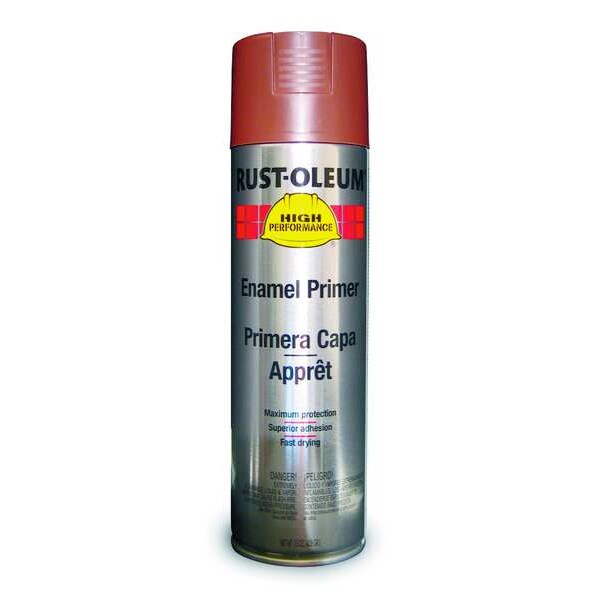 Rust Preventative Spray Primer, Red, Flat Finish, 15 oz.