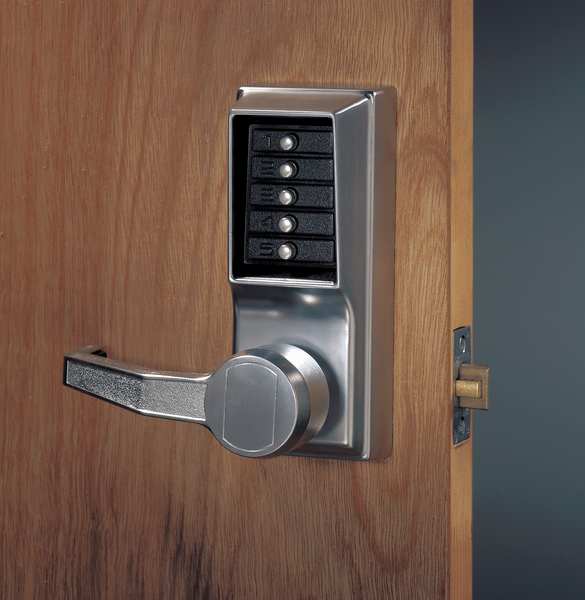 Push Button Lock, Entry, Satin Chrome