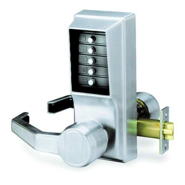 Push Button Lock, Entry, Satin Chrome