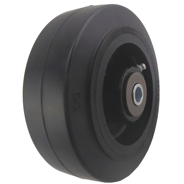 Caster Wheel, Rubber, 6 in., 810 lb.