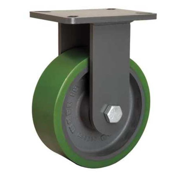 Plte Caster, Rgd, Poly, 8 in., 2500 lb.