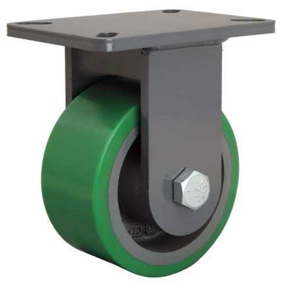 Plte Caster, Rgd, Poly, 6 in., 2200 lb.