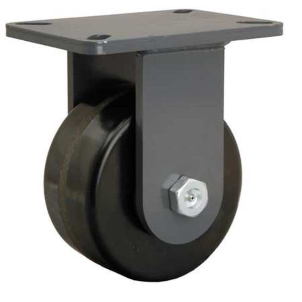Plte Caster, Rgd, Phenolic, 6 in., 2000 lb.
