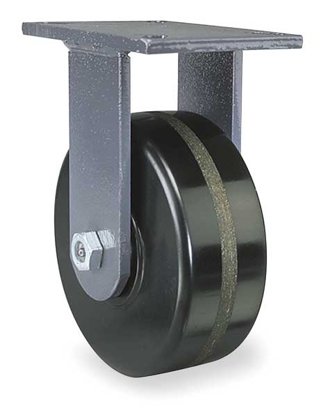 Plte Caster, Rgd, Phenolic, 6 in., 2000 lb.