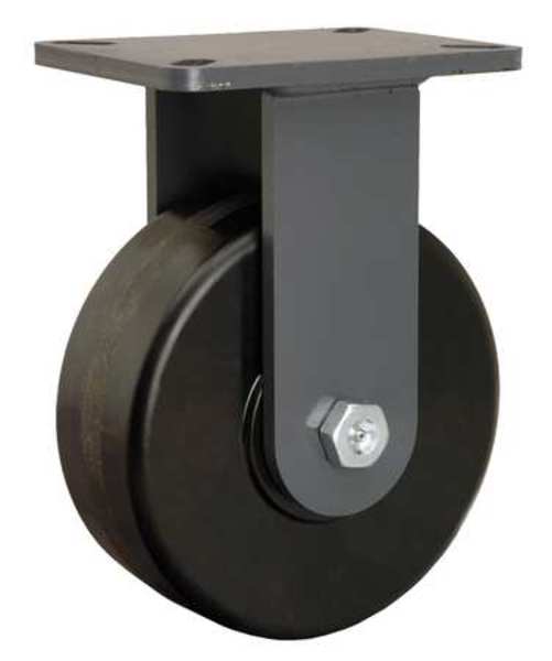 Plte Caster, Rgd, Phenolic, 8 in., 3000 lb.