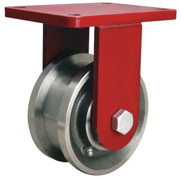 Dubl-Flangd Cster, Frged Stl, 5 in, 4200 lb