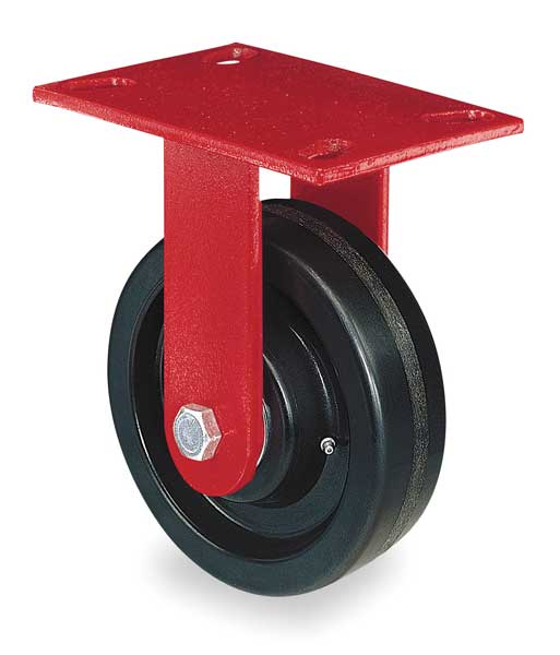 Plte Caster, Rgd, Phenolic, 6 in., 1200 lb.