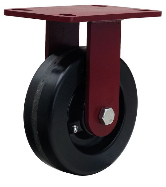 Plte Caster, Rgd, Phenolic, 6 in., 1200 lb.