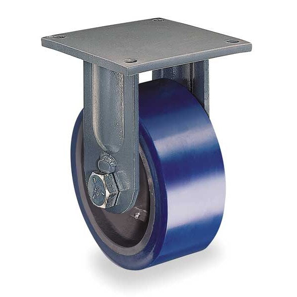 Plte Caster, Rgd, Poly, 12 in., 6000 lb.