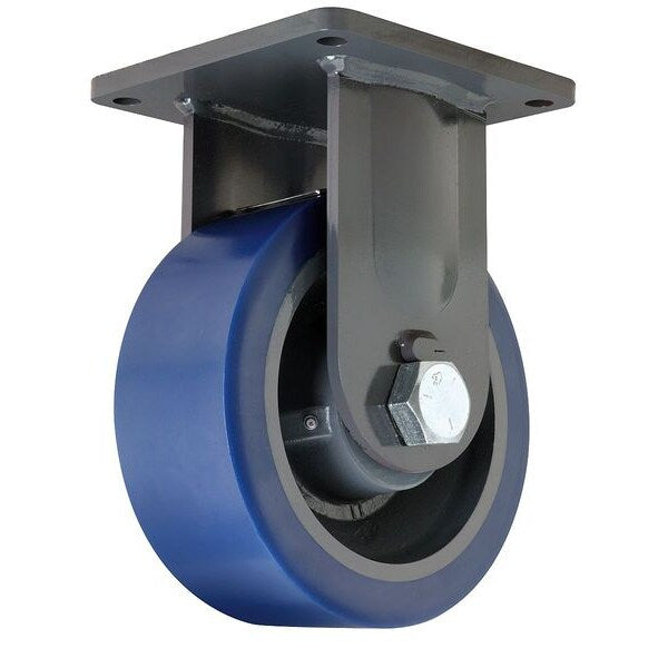 Plte Caster, Rgd, Poly, 10 in., 5000 lb.