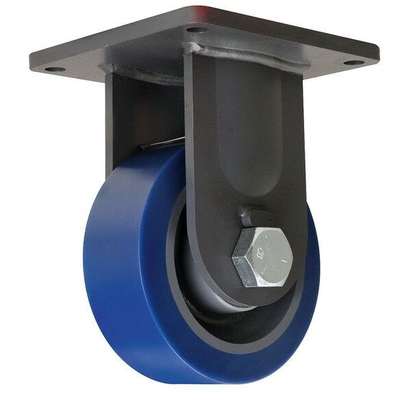 Plte Caster, Rgd, Poly, 8 in., 3500 lb.