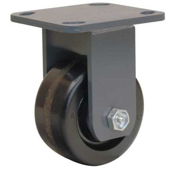Plte Caster, Rgd, Phenolic, 4 in., 800 lb.